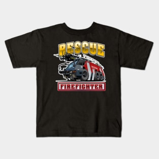 Cartoon Fire Truck Kids T-Shirt